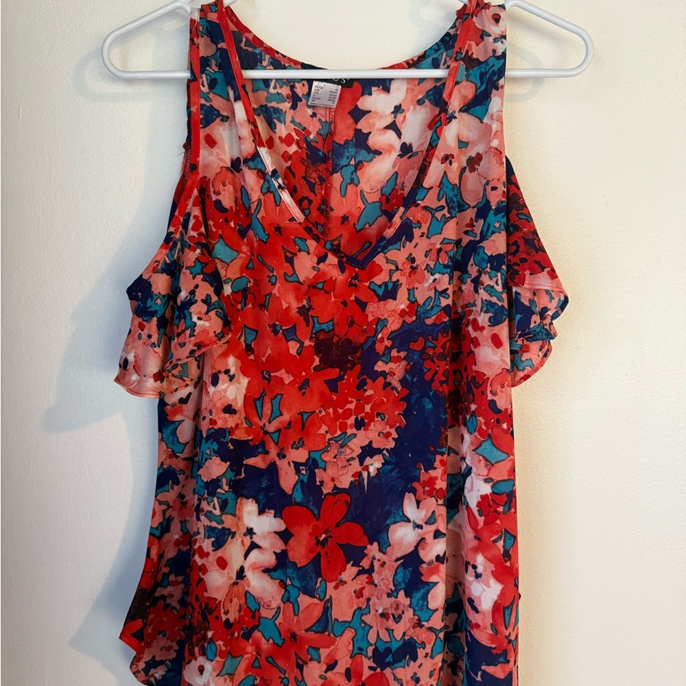 Floral Cold Shoulder Top